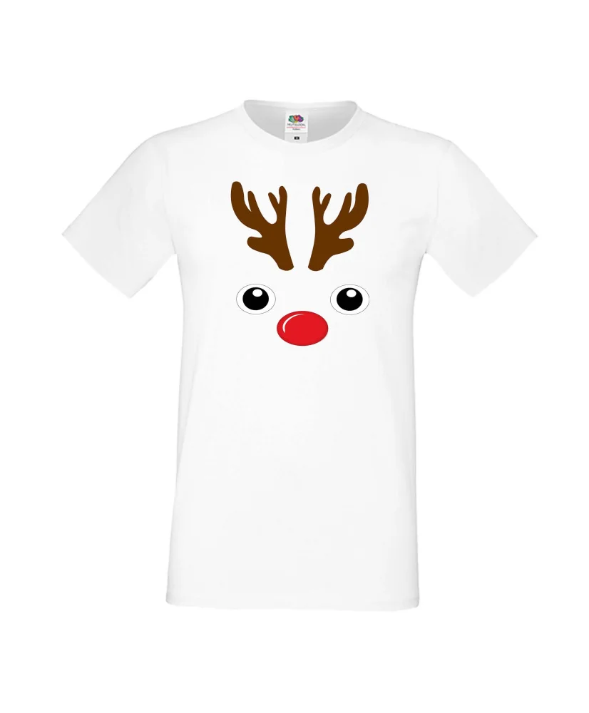 Мъжка тениска Коледа DEER FACE Мъжка тениска Коледа DEER FACE