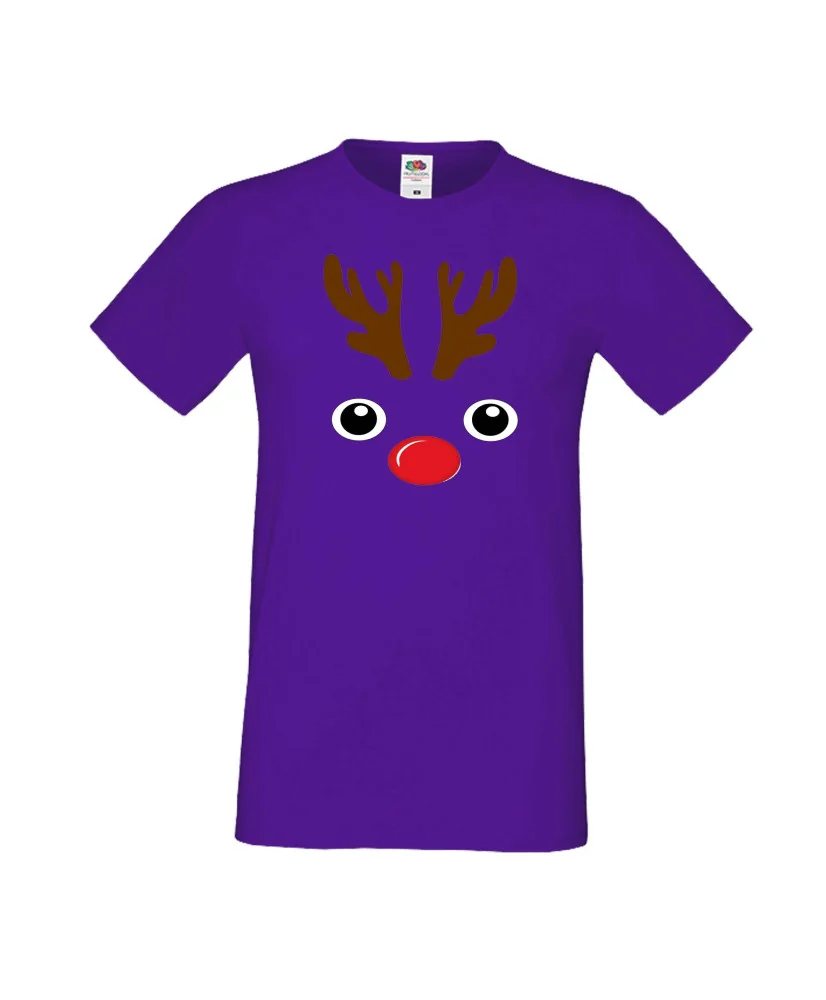 Мъжка тениска Коледа DEER FACE Мъжка тениска Коледа DEER FACE