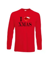 Мъжка тениска Коледа I Love XMAS
