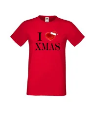 Мъжка тениска Коледа I Love XMAS