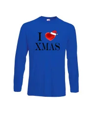 Мъжка тениска Коледа I Love XMAS