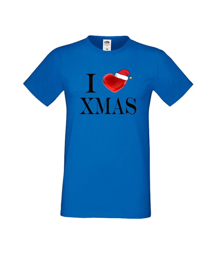 Мъжка тениска Коледа I Love XMAS