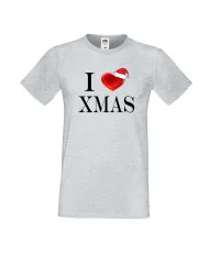 Мъжка тениска Коледа I Love XMAS
