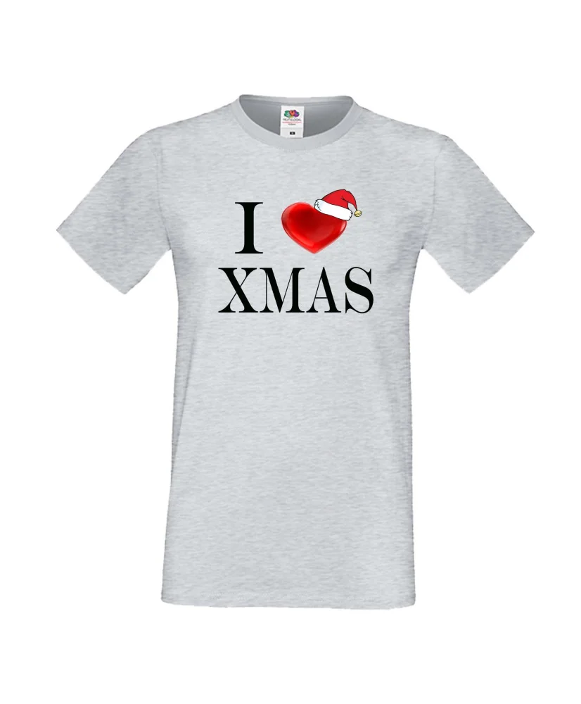 Мъжка тениска Коледа I Love XMAS