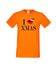 Мъжка тениска Коледа I Love XMAS