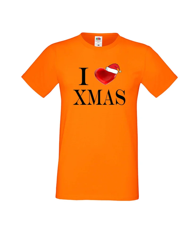 Мъжка тениска Коледа I Love XMAS