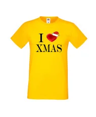 Мъжка тениска Коледа I Love XMAS