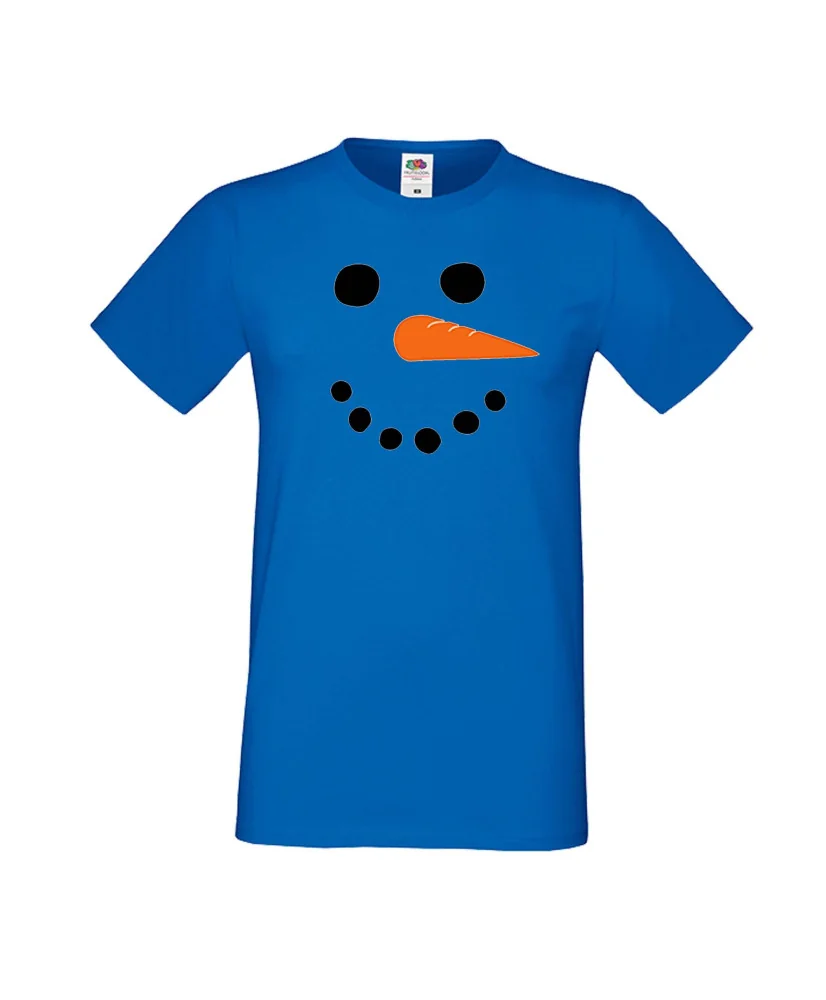 Мъжка тениска Коледа snowman face Мъжка тениска Коледа snowman face