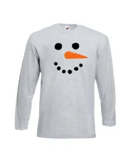 Мъжка тениска Коледа snowman face