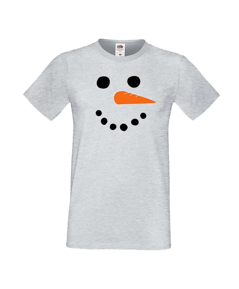 Мъжка тениска Коледа snowman face