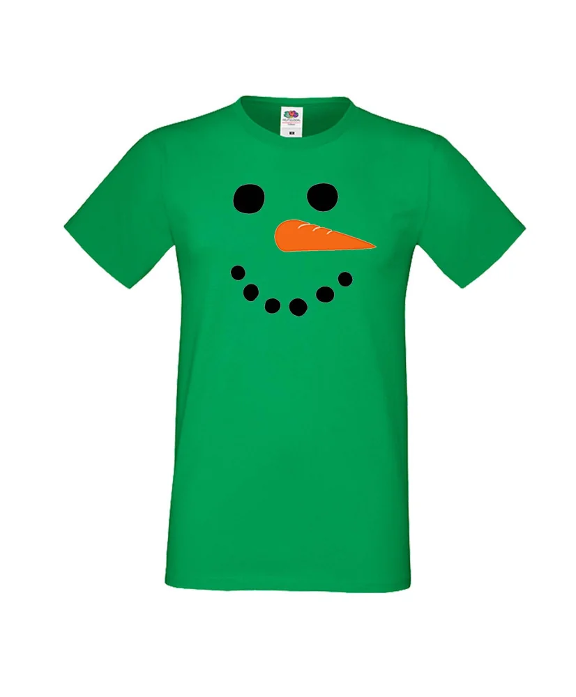 Мъжка тениска Коледа snowman face Мъжка тениска Коледа snowman face