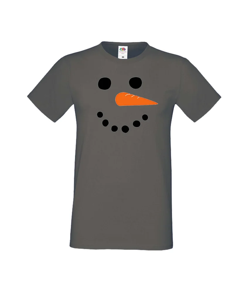 Мъжка тениска Коледа snowman face Мъжка тениска Коледа snowman face