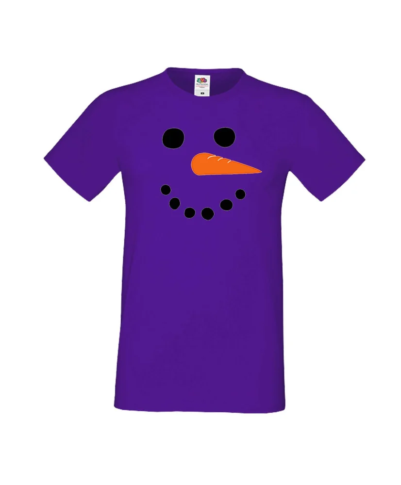 Мъжка тениска Коледа snowman face Мъжка тениска Коледа snowman face