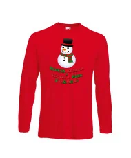 Мъжка тениска Коледа Весела Коледа и честита нова година Snowman
