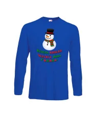 Мъжка тениска Коледа Весела Коледа и честита нова година Snowman