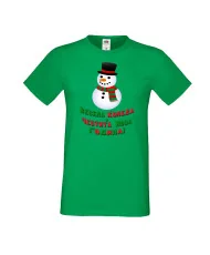 Мъжка тениска Коледа Весела Коледа и честита нова година Snowman