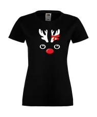 Дамска тениска Коледа DEER FACE LADY