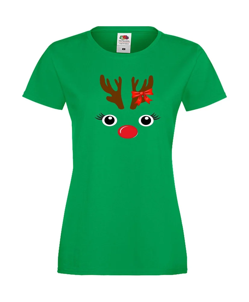 Дамска тениска Коледа DEER FACE LADY Дамска тениска Коледа DEER FACE LADY