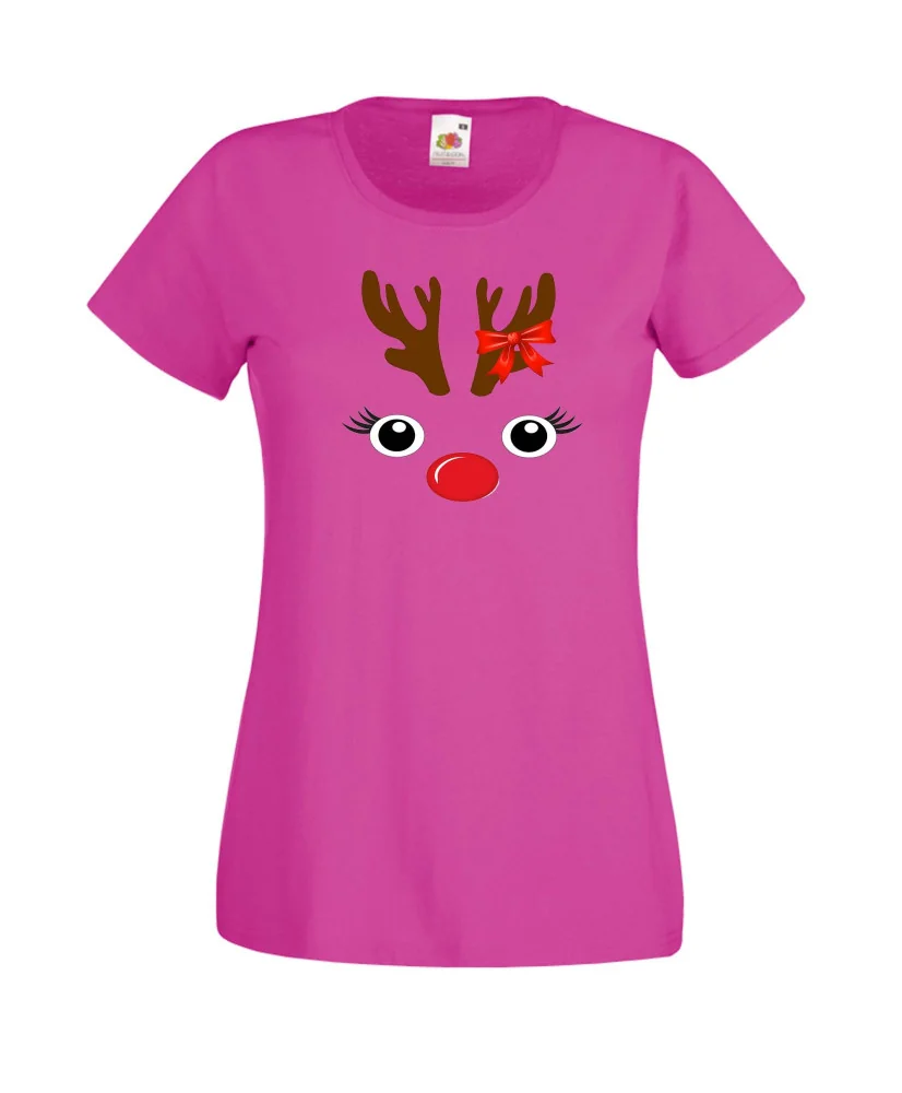 Дамска тениска Коледа DEER FACE LADY Дамска тениска Коледа DEER FACE LADY