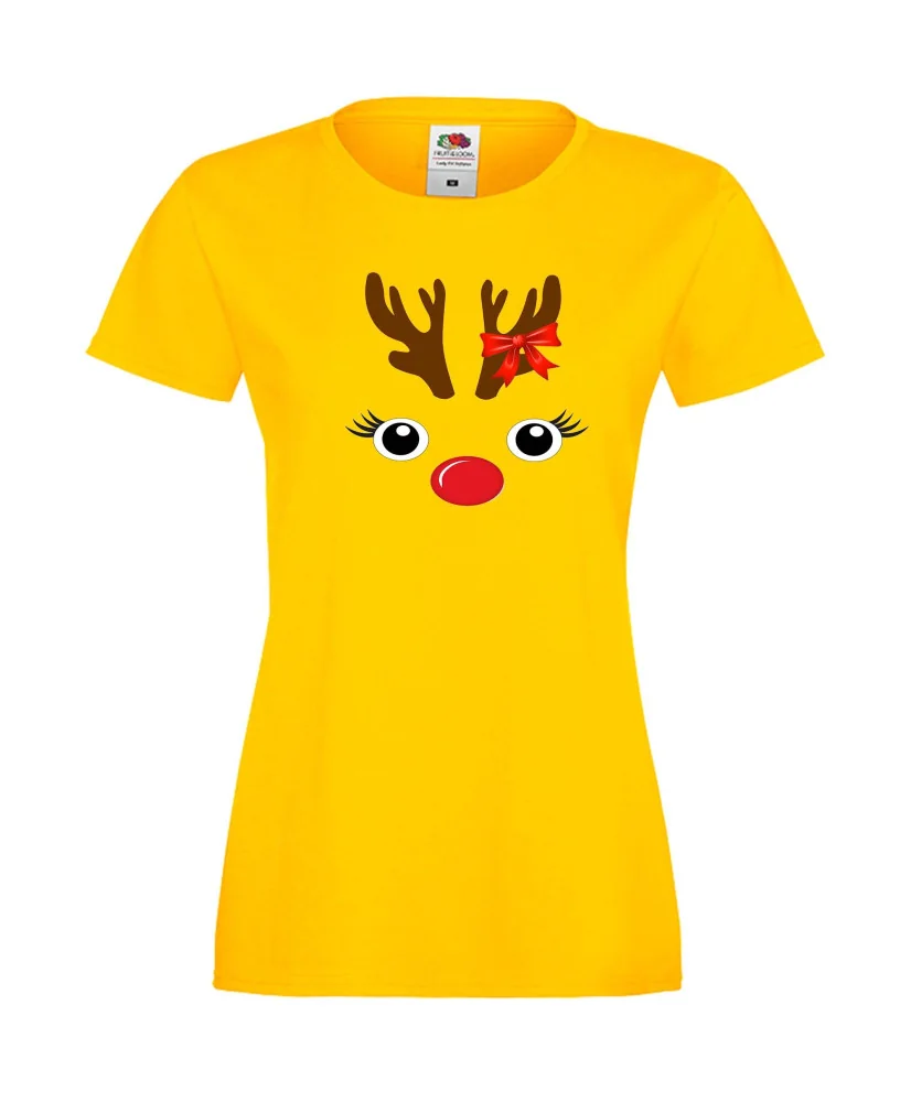 Дамска тениска Коледа DEER FACE LADY Дамска тениска Коледа DEER FACE LADY