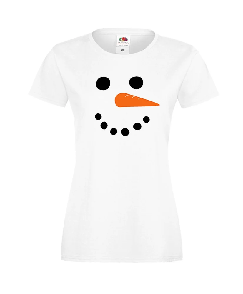 Дамска тениска Коледа snowman face Дамска тениска Коледа snowman face