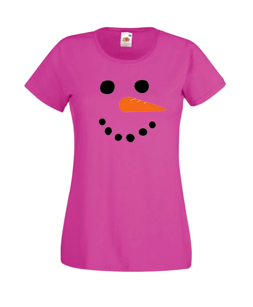 Дамска тениска Коледа snowman face Дамска тениска Коледа snowman face