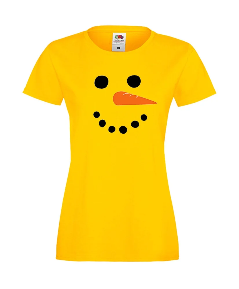 Дамска тениска Коледа snowman face Дамска тениска Коледа snowman face