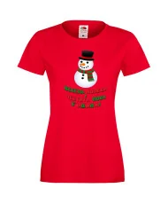 Дамска тениска Коледа Весела Коледа и честита нова година Snowman