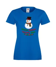 Дамска тениска Коледа Весела Коледа и честита нова година Snowman