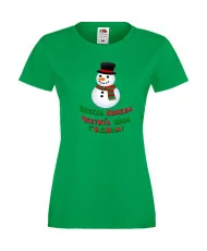 Дамска тениска Коледа Весела Коледа и честита нова година Snowman