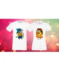 Комплект тениски за влюбени Minions love couple 1