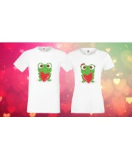 Комплект тениски за влюбени Жабки love frogs couple