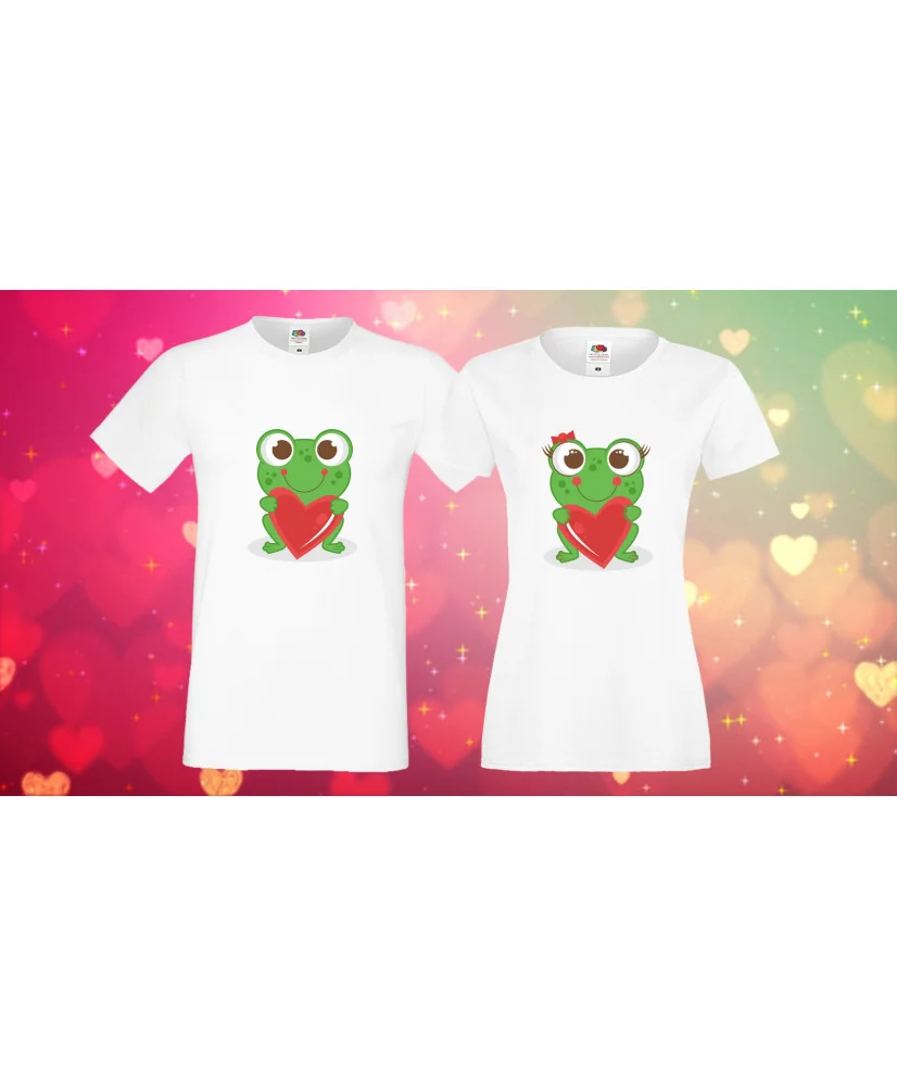 Комплект тениски за влюбени Жабки love frogs couple Комплект тениски за влюбени Жабки love frogs couple