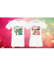 Комплект тениски за влюбени Миньони Minions love couple 1