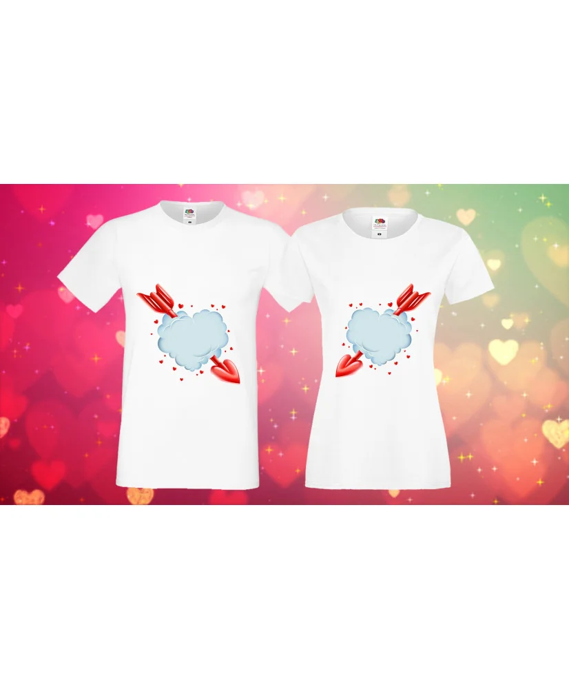 Комплект тениски за влюбени Arrow hearts сърца Комплект тениски за влюбени Arrow hearts сърца