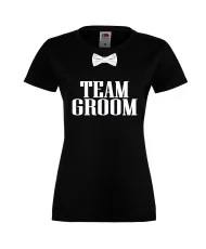 Дамска тениска за ергенско парти  Team Groom