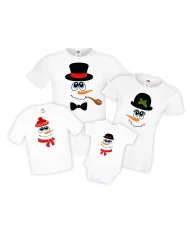 Семеен Коледен комплект Snowman face 1 Christmas family set