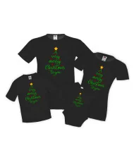Семеен Коледен комплект тениски A very Merry Christmas to you family set Коледна тениска