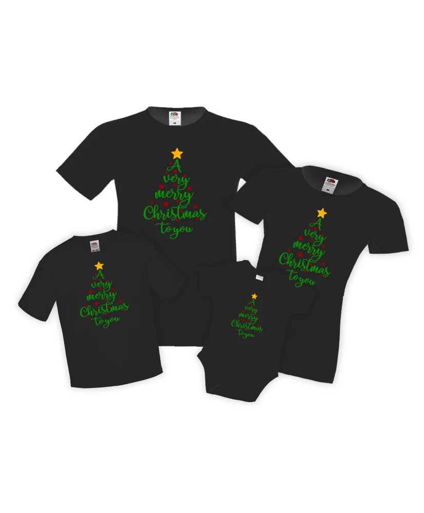 Семеен Коледен комплект тениски A very Merry Christmas to you family set Коледна тениска Семеен Коледен комплект тениски A very Merry Christmas to you family set Коледна тениска