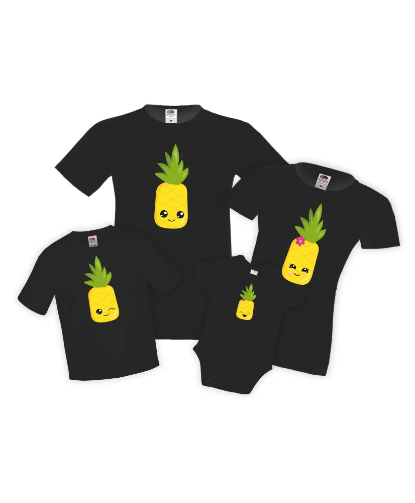 Семеенкомплект тениски Ананаси Pineapples family Семеенкомплект тениски Ананаси Pineapples family