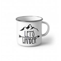 Метално Емайлирано канче "Lets wander"