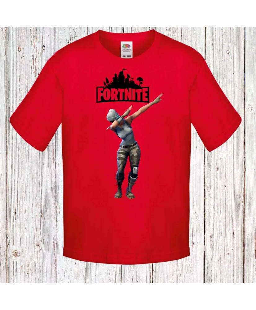 Детска червена тениска Fortnite Royale Champ