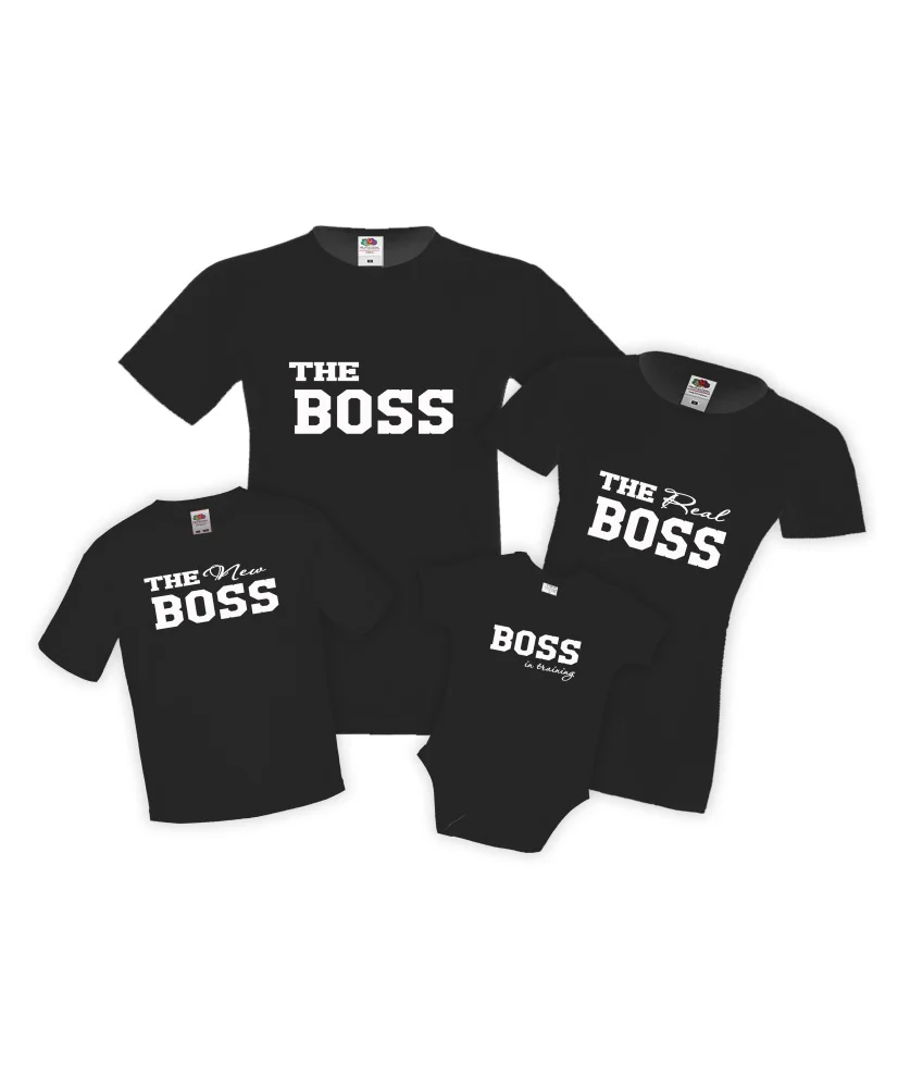 Семеен комплект тениски The Boss The real Boss in traing Семеен комплект тениски The Boss The real Boss in traing