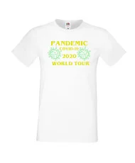 Мъжка тениска Корона вирус covid-19 2020 world tour 013
