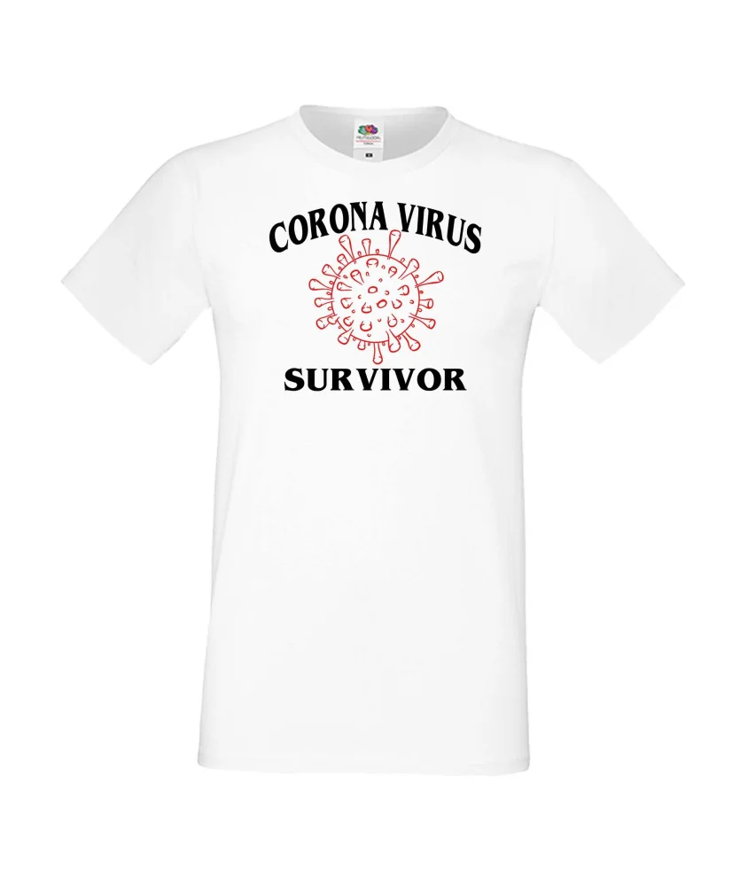 Мъжка тениска Корона вирус CORONA virus survivor 014 Мъжка тениска Корона вирус CORONA virus survivor 014
