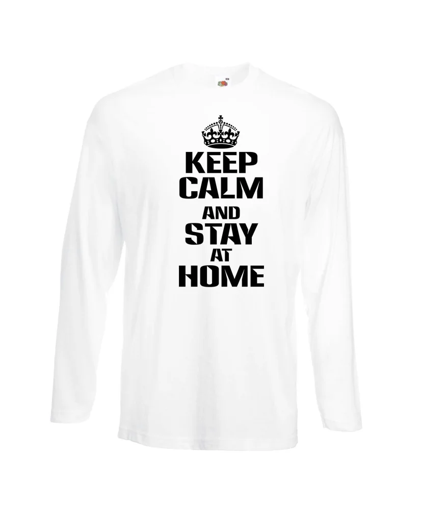 Мъжка тениска Корона вирус Keep Calm and Stay at Home 015 Мъжка тениска Корона вирус Keep Calm and Stay at Home 015