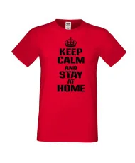 Мъжка тениска Корона вирус Keep Calm and Stay at Home 015