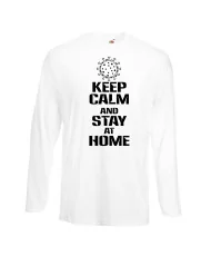 Мъжка тениска Корона вирус Keep Calm and Stay at Home 016