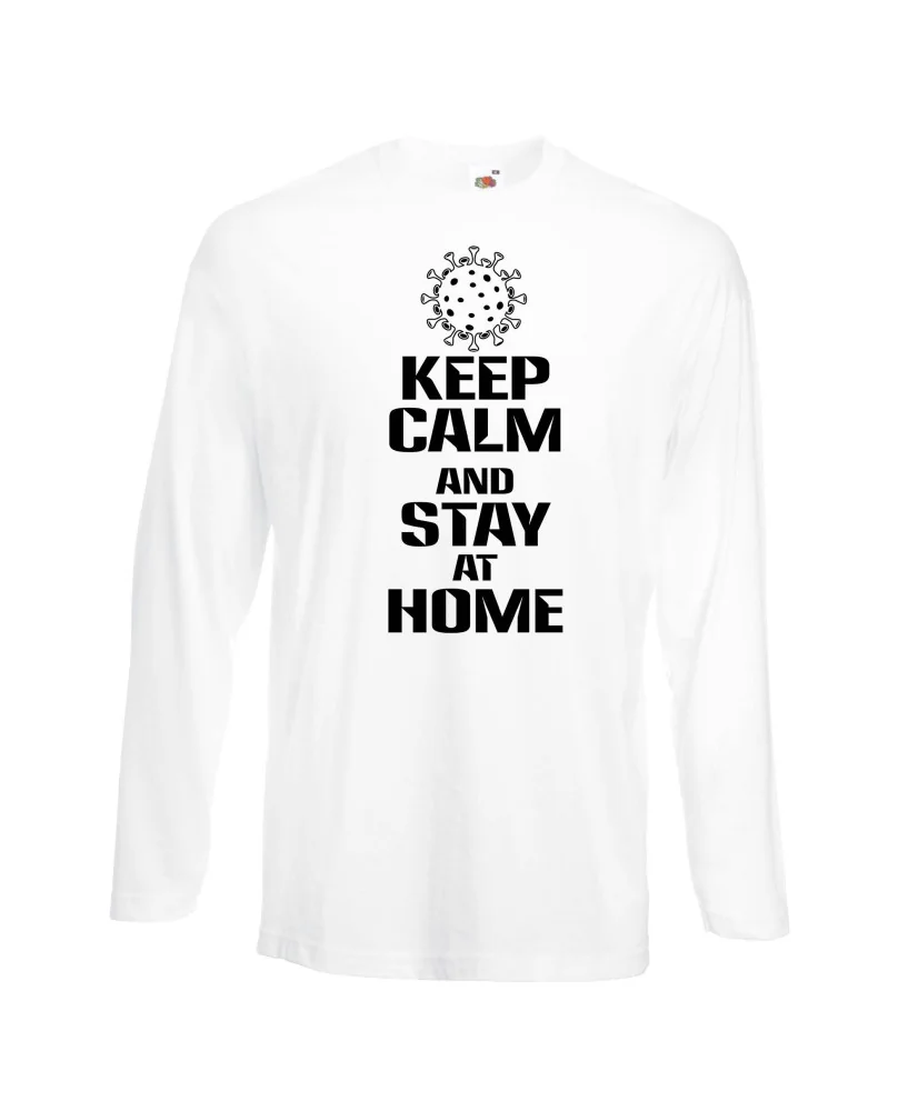 Мъжка тениска Корона вирус Keep Calm and Stay at Home 016 Мъжка тениска Корона вирус Keep Calm and Stay at Home 016