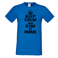 Мъжка тениска Корона вирус Keep Calm and Stay at Home 015